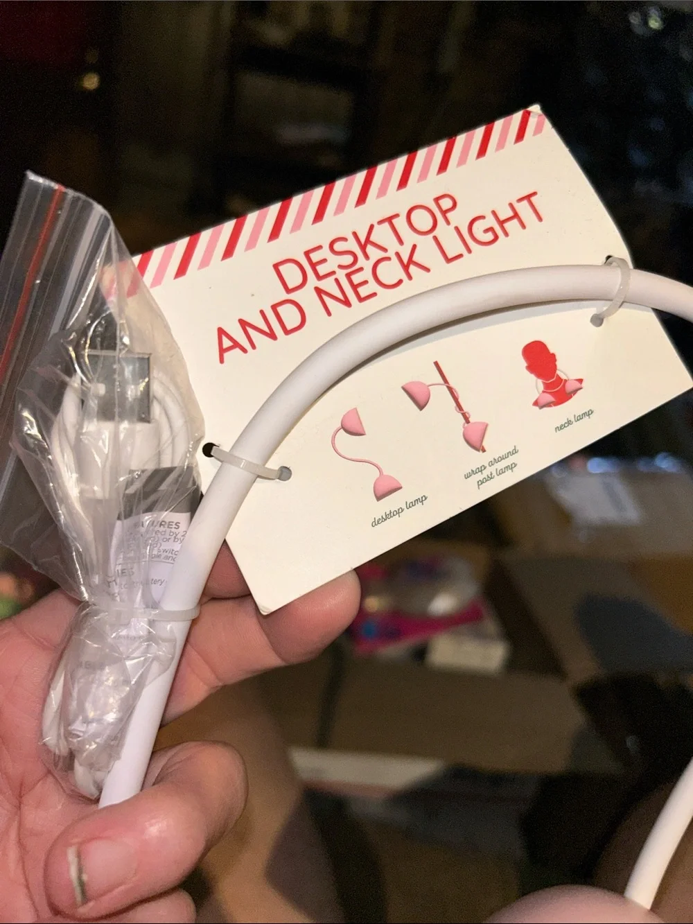 Desktop and Neck Light - Pink